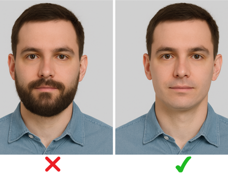 Bearded Vs Clean Shaven Visa Photo Bearded Vs Clean Shaven Visa Photo