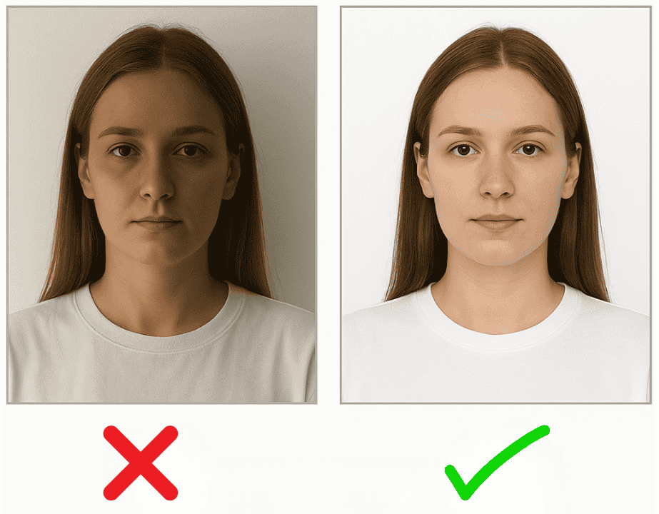 Correct Vs Incorrect Evisa Photo Correct Vs Incorrect Evisa Photo