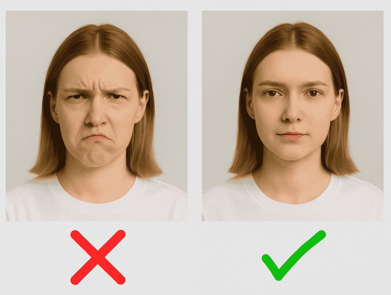 Correct Vs Incorrect Facial Expression Photo Correct Vs Incorrect Facial Expression Photo