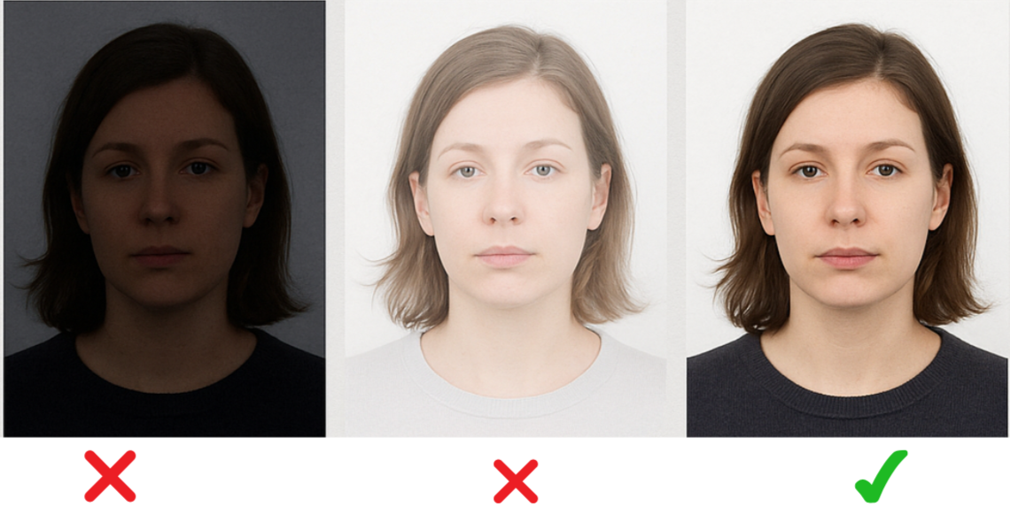 E Visa Photo Lighting Examples E Visa Photo Lighting Examples