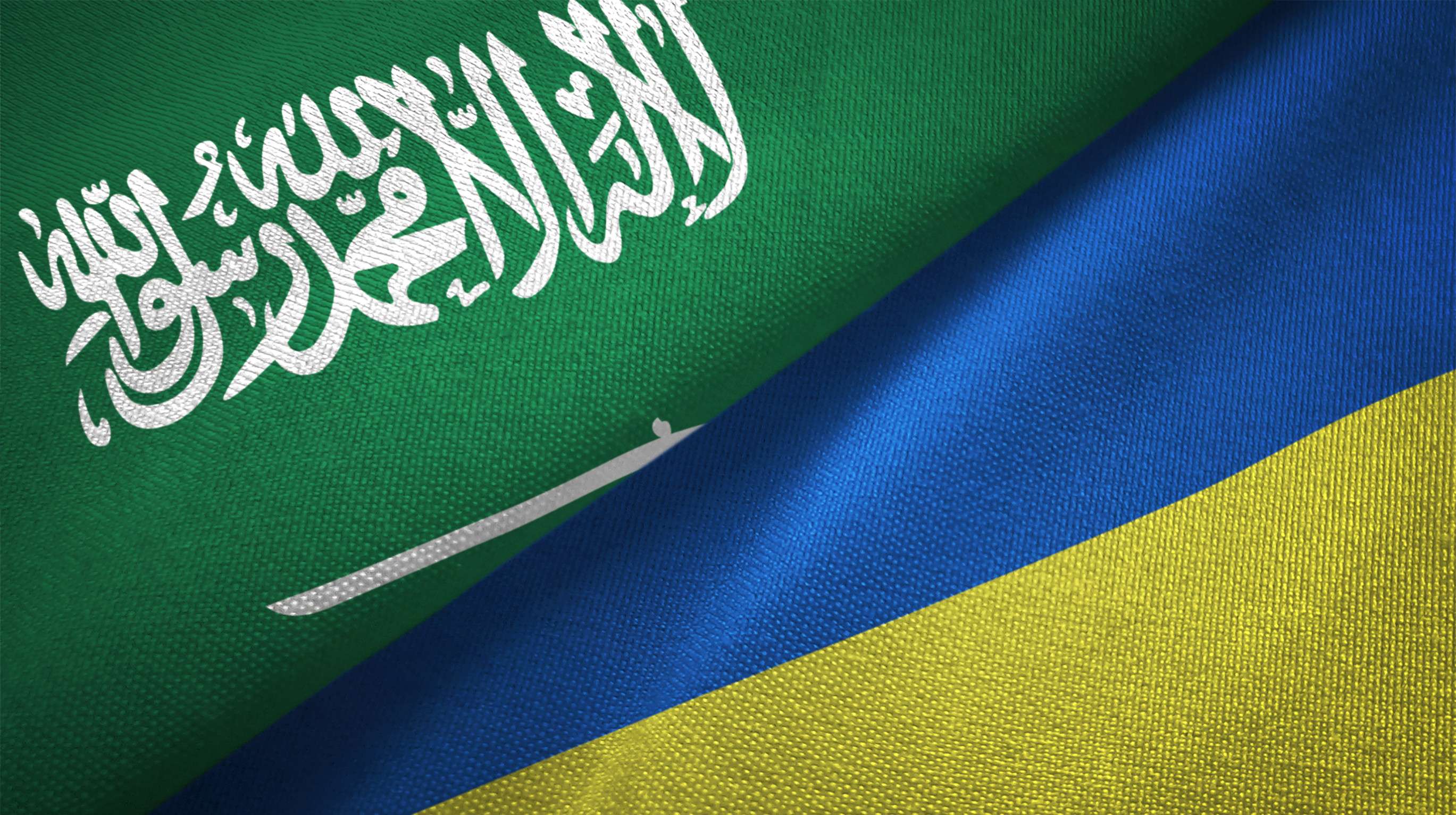 Flags Of Saudi Arabia And Ukraine Together Flags Of Saudi Arabia And Ukraine Together