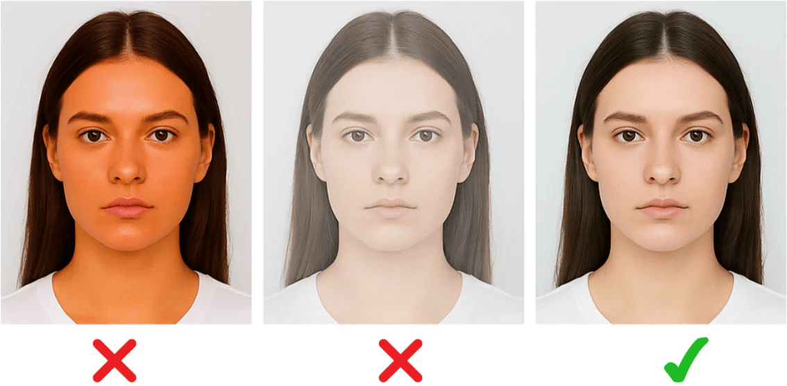 Passport Photo Color Tone Examples Passport Photo Color Tone Examples