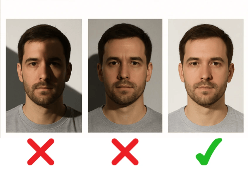 Poor Vs Proper Lighting Visa Photo Poor Vs Proper Lighting Visa Photo